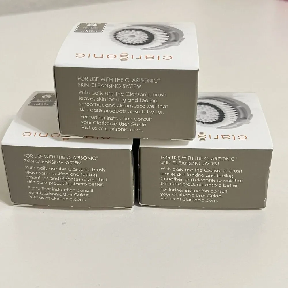 Clarisonic Skin Cleaning Replacement Brush Head for Normal Skin Lot of 3 NEW